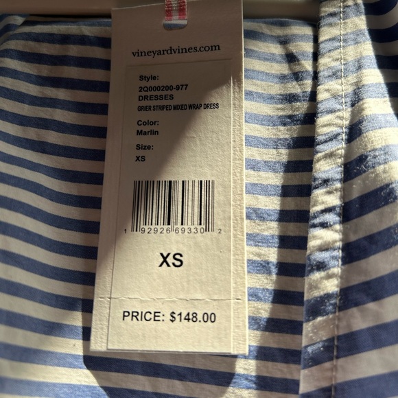 Vineyard Vines Grier striped wrap dress, NWT! XS - Picture 7 of 10